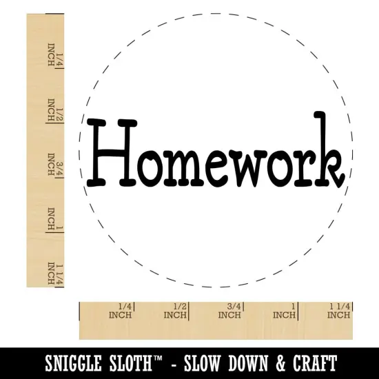 Homework Fun Text Rubber Stamp for Stamping Crafting Planners {1}