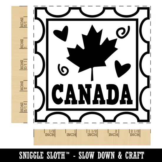 Canada Passport Travel Square Rubber Stamp for Stamping Crafting {1}