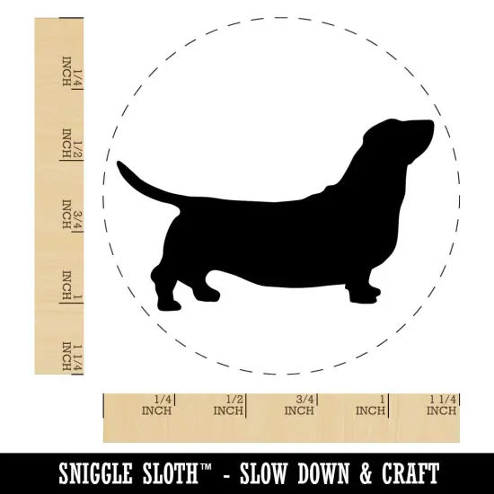 Basset Hound Dog Solid Rubber Stamp for Stamping Crafting Planners {1}