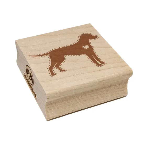 Dalmatian Dog with Heart Square Rubber Stamp for Stamping Crafting {7}