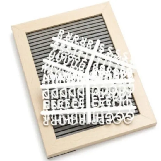 American Crafts StandUP DCWV Letter Board 5x7 Grey/Light Wood Frame 189Pc 614938 {2}