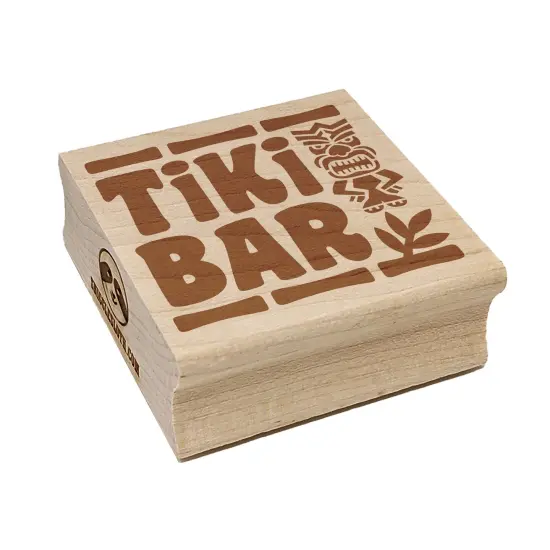 Tiki Bar Square Rubber Stamp for Stamping Crafting {7}