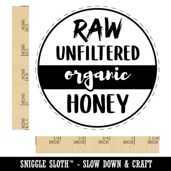 Raw Unfiltered Organic Honey Rubber Stamp for Stamping Crafting Planners {1}