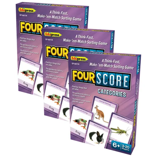 Four Score Card Game: Categories, Pack of 3 {1}