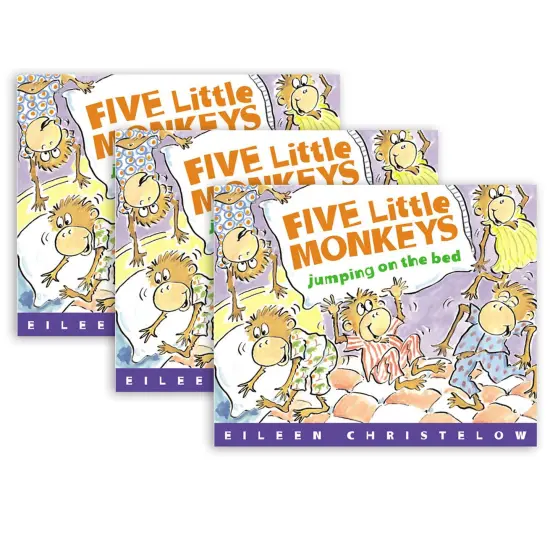Five Little Monkeys Jumping on the Bed Book, Pack of 3 {1}