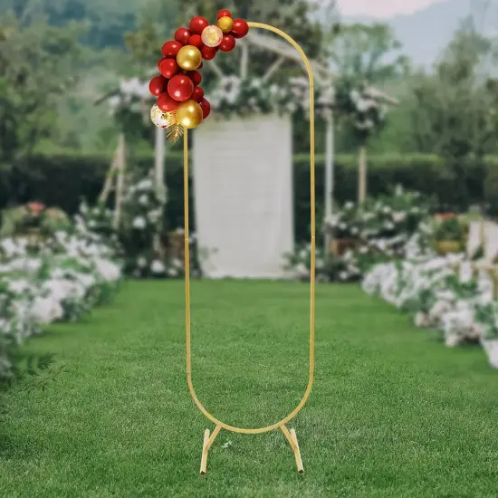 Multi-use Metal Garden Wedding Arch Frame Flowers Balloon Backdrop Party Stand {3}