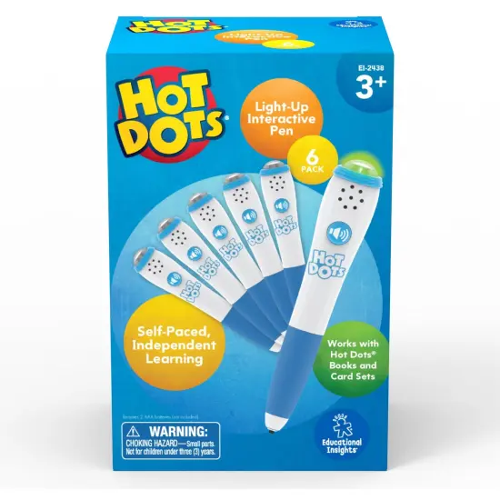 Hot Dots&reg; Light-Up Interactive Pen 6-Pack {4}
