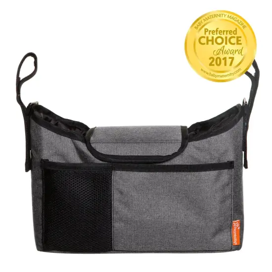 Strollerbuddy&reg; On-the-Go-Bag Stroller Organizer, Grey Denim {5}