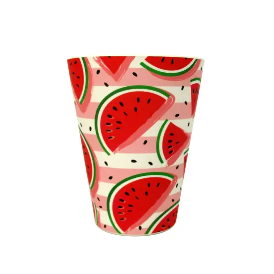 TINYMILLS Watermelon Travel Mug, 14 oz, Eco-Friendly Reusable Plant Fiber, Birthday Gift {2}