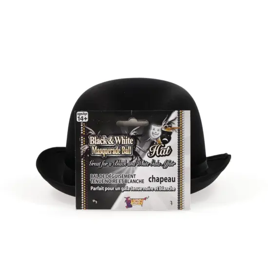 Black Satin Derby Adult Costume Hat {7}