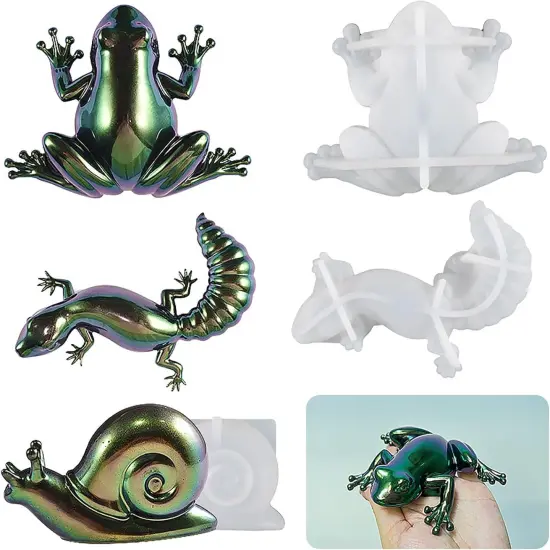 7 Pcs Dragon Shape Earring Mold Dragon Egg Mold Earring Pendant Mold Earring Resin Mold Clay Mold Candle Making Molds Craft Supplies 3D Mold Silicone Mold for Resin Resin Casting Mold Lizard-4-Pack {1}