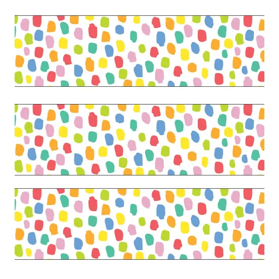 Core Decor Colorful Messy Dots EZ Border, 48 Feet Per Pack, 3 Packs {1}