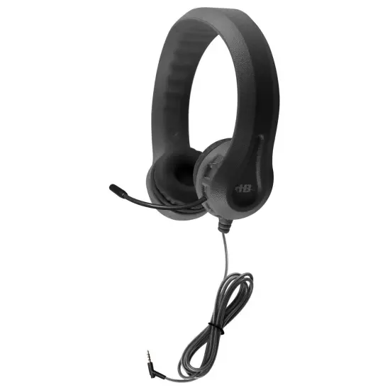 Kids Black Flex-Phone TRRS Headset with Gooseneck Microphone {1}