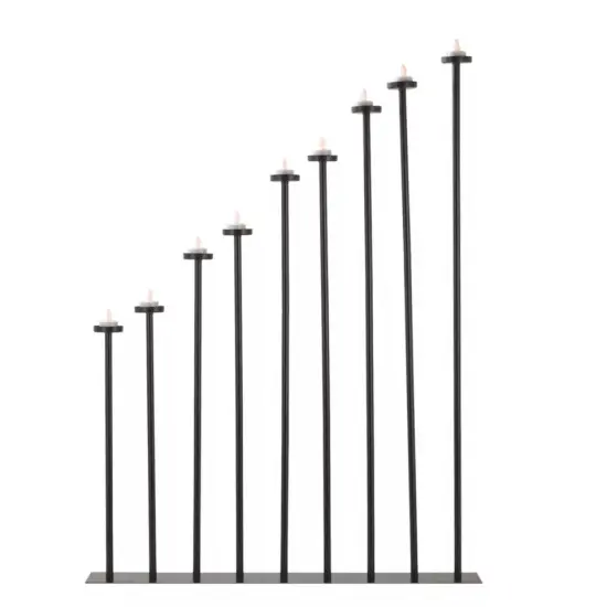 9Pcs Black Tall Floor Candle Holders DIY Candelabra Freestanding Candlestick {4}