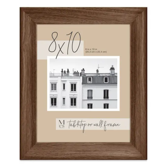 MCS Classic Edge Frame - 8" x 10", Walnut with Easel Back {1}