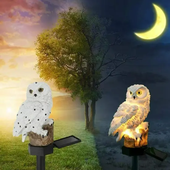 Solar Lights Outdoor Decorative Solar Owl Stake Lights for Yard Decorations Gift {3}