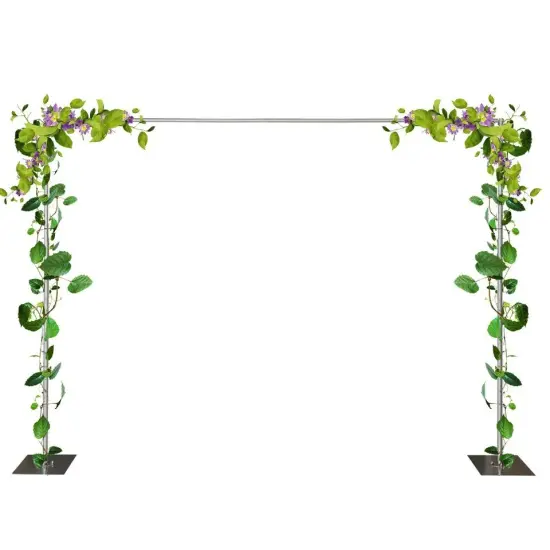 Heavy Duty Pipe Drape Kit Backdrop Support w/ Metal Steel Base-Height Adjustable {4}