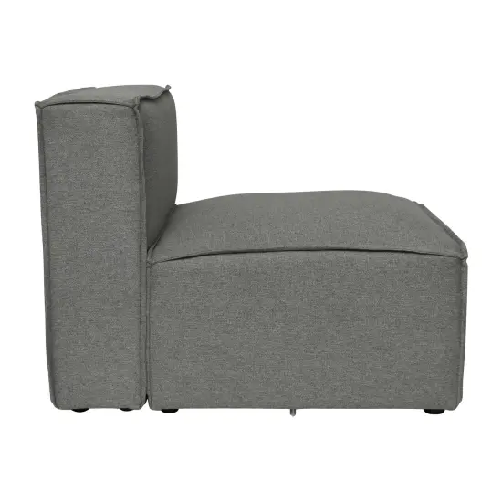 Merrick Lane Weller Modular Middle Armless Chair Dark Gray {5}