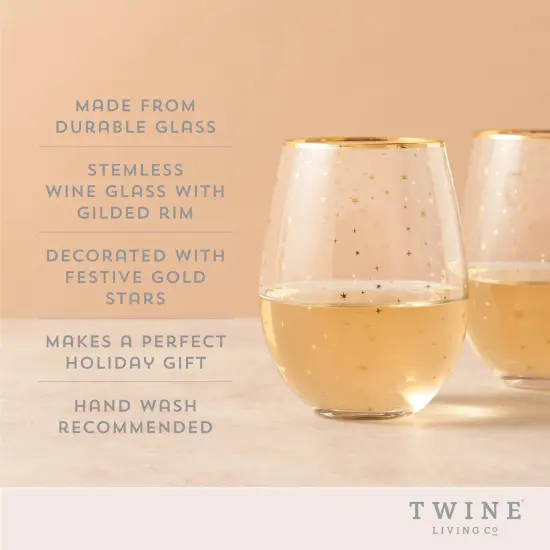 Starlight Stemless Wine Glass Set  {3}