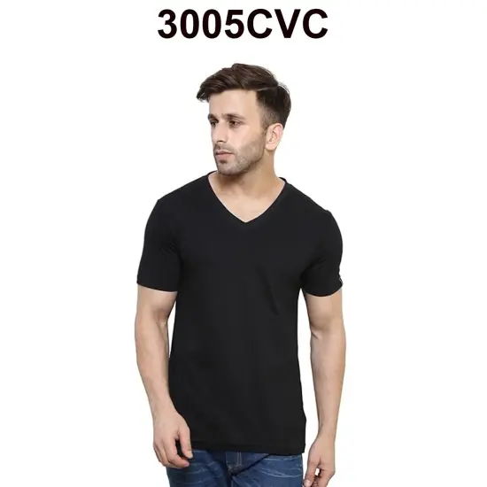 BELLA + CANVAS&reg; Heather CVC Short Sleeve V-Neck Tee Heather grass green {3}