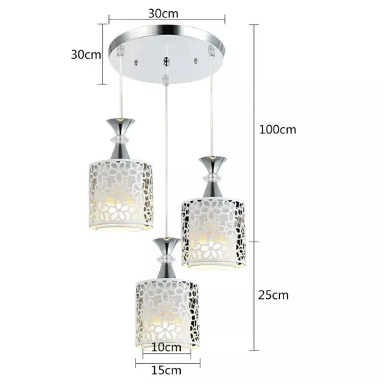 3 Lights Modern Petal Ceiling Light LED Pendant Lamp Dining Room Chandelier {2}