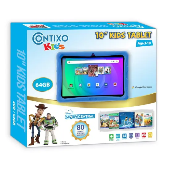 K103-A Blue 10-Inch Kids 64GB HD Tablet {1}
