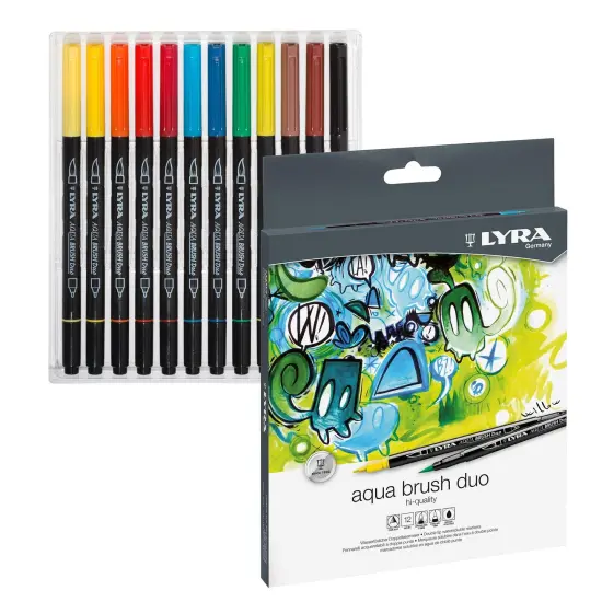 Aqua Brush Duo Art Markers, 12 Colors {1}
