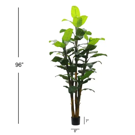 Luxurious 84-Inch Faux Banana Tree - Realistic Artificial Tropical Plant for Premium Home or Office Decor, Floral Home by Artificial Flowers {3}