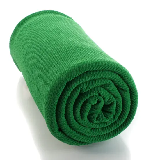 Solid 4 way Stretch Liverpool Bullet Fabric Emerald Green {1}