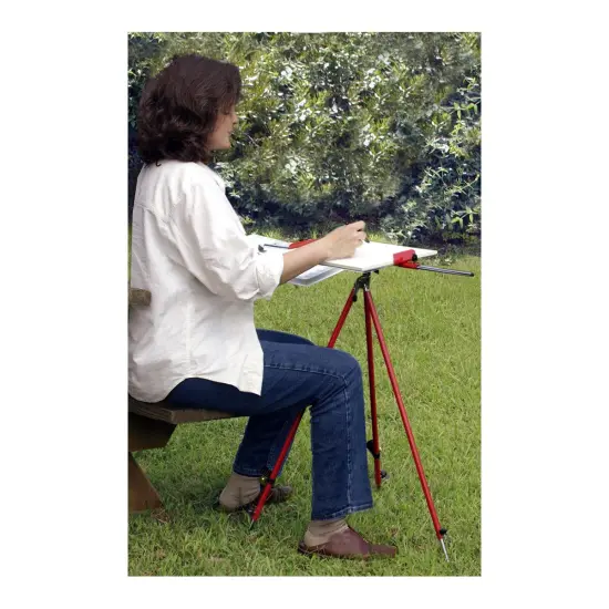 Creative Mark Napoli Art Easel for Adults - Heavy Duty Steel Easel for Vertical or Horizontal Painting with Tripod Weight Bag - Fits Canvases up to 28" - Black Chromium Plated & Varnished Steel {4}