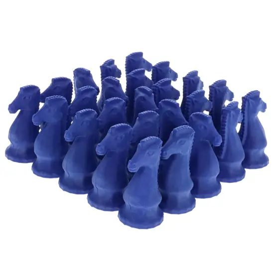 WE Games Blue Knight Chess Erasers - Bulk Pack of 25 {3}