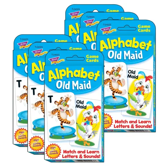 Alphabet Old Maid Challenge Cards&reg;, 6 Sets {1}