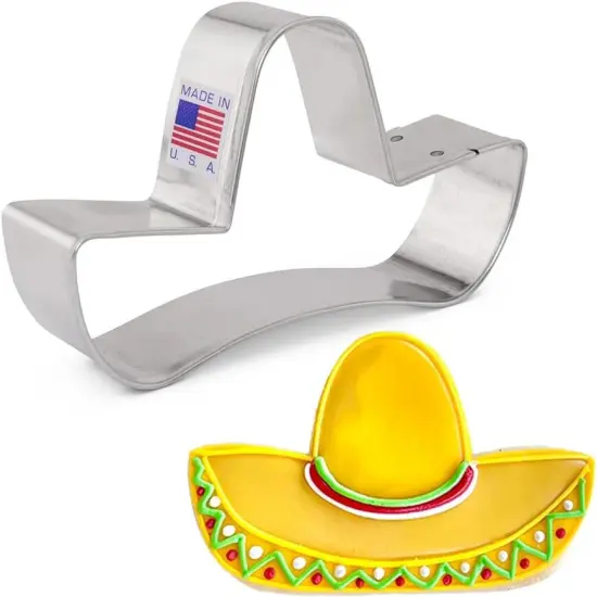 Ann Clark Sombrero Hat Cookie Cutter for Mexican Fiesta Cinco de Mayo, 4.25" {1}