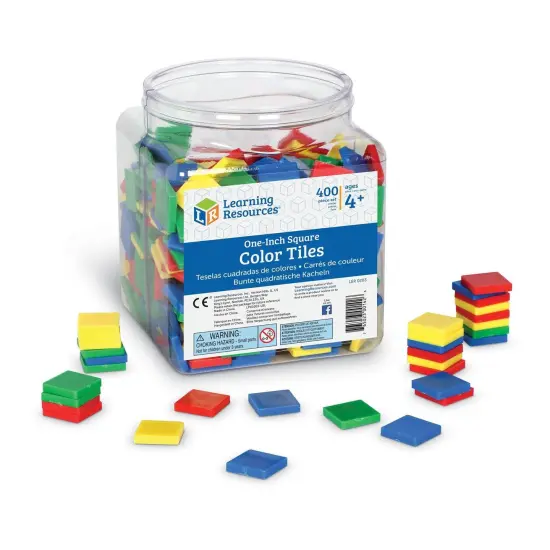 Plastic Square Color Tiles, 400 Pieces {1}