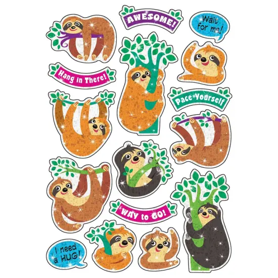 Thoughtful Sloths Sparkle Stickers&reg;, 32 Per Pack, 6 Packs {3}