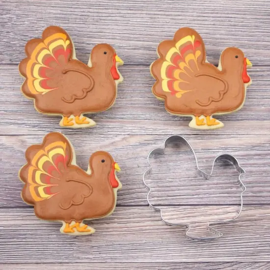 Ann Clark Thanksgiving Turkey Cookie Cutter, 3.75" Side profile full bird {4}