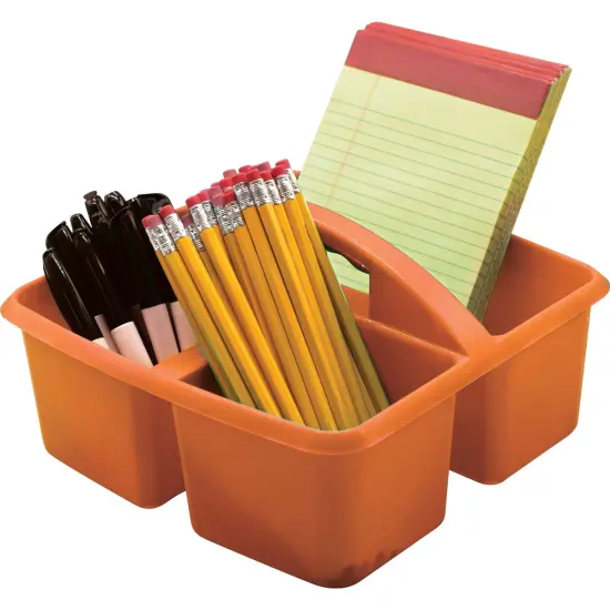 Orange Plastic Storage Caddy, Pack of 6 {5}