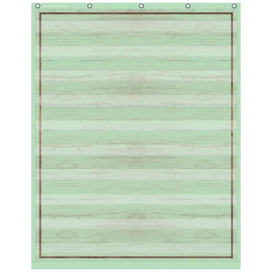 Mint Painted Wood Design 10 Pocket Chart, 34" x 44" {1}