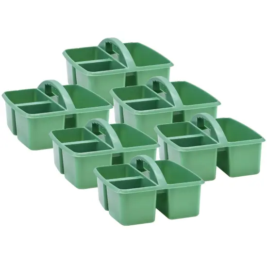 Eucalyptus Green Plastic Storage Caddy, Pack of 6 {1}