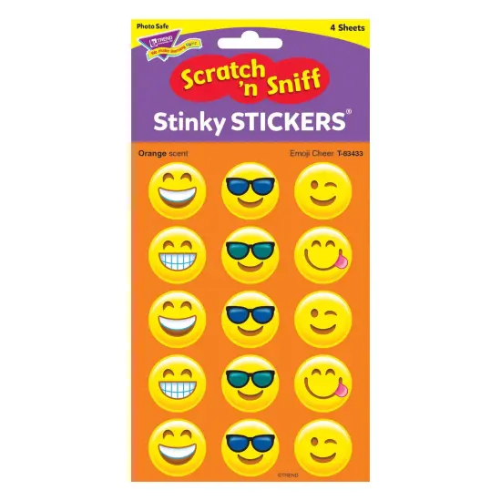 Emotion Icon Cheer/Orange Stinky Stickers&reg;, 60 Per Pack, 6 Packs {4}