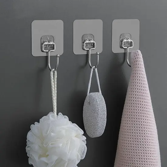 Kitcheniva Heavy Duty Adhesive Sticky Hooks Gold 10 pcs {7}