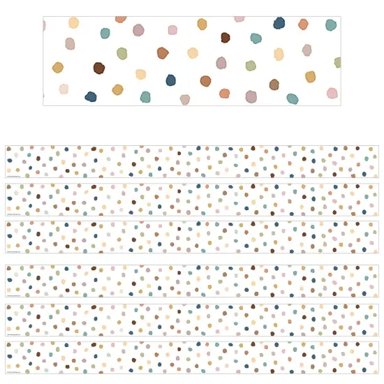 Everyone is Welcome Painted Dots Straight Border Trim, 35 Feet Per Pack, 6 Packs {1}