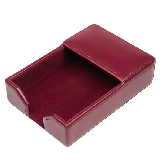 Burgundy Blue Bonded Leather 4" x 6" Memo Holder {1}