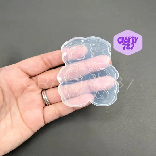 Bunny pallet Silicone Mold (A14) {1}