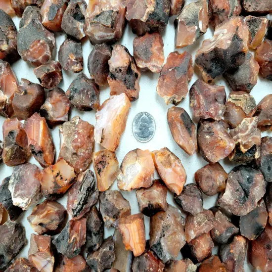 Red Carnelian Agate Crystal Stones from India {3}