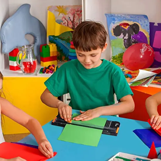 A4 Paper Cutter 12 Inch Titanium Paper Trimmer Scrapbooking Tool with Automatic Security Safeguard and Side Ruler for Craft Paper, Coupon, Label and Cardstock (Black) {4}