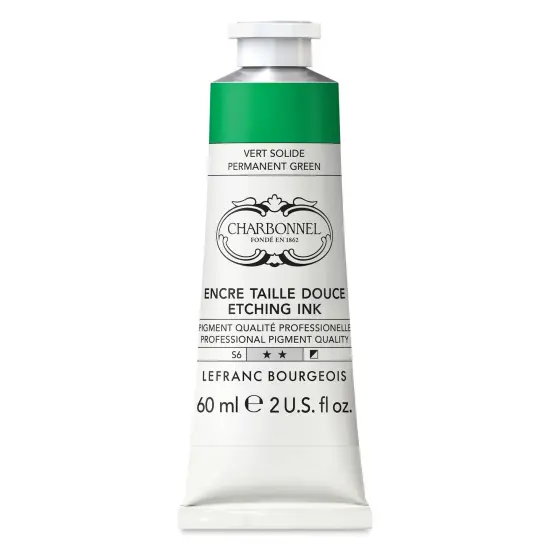 Charbonnel Etching Ink - Permanent Green, 60 ml {1}