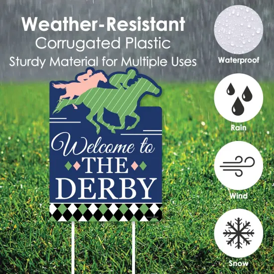 Big Dot of Happiness Kentucky Horse Derby - Party Decorations - Horse Race Party Welcome Yard Sign {4}