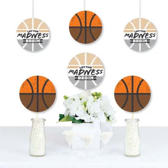 Big Dot of Happiness Basketball - Let The Madness Begin - Decorations DIY College Basketball Party Essentials - Set of 20 {1}