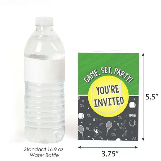 Big Dot of Happiness You Got Served - Tennis - Fill In Baby Shower or Tennis Ball Birthday Party Invitations (8 count) {4}